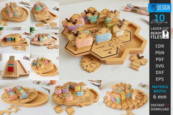 Embroidery Floss Organizer Laser Bundle