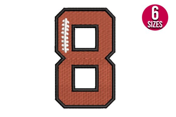 Football Font Alphabet Number Eight 8